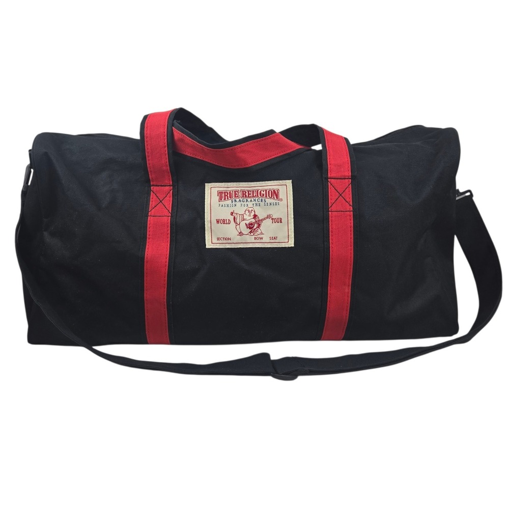 Vtg True Religion Fragrances "World Tour" 20" Canvas Duffel Bag Buddha Logo NWOT